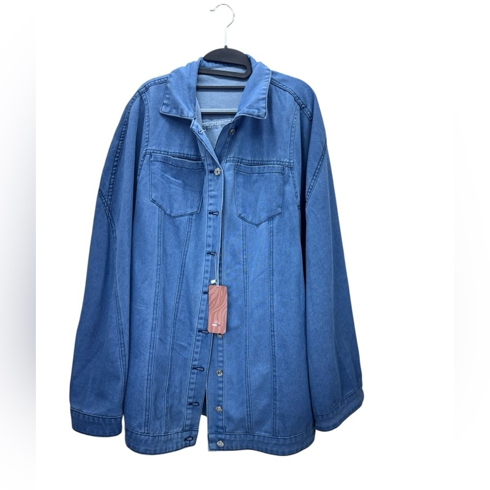 SHEIN Light Blue Denim Jacket - Picture 4 of 8